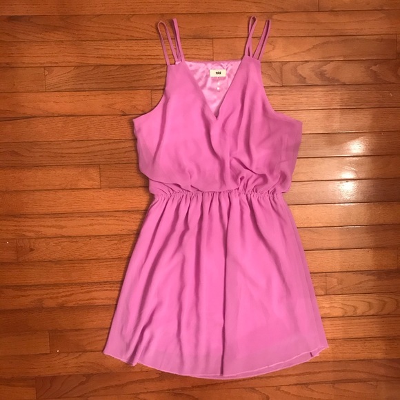 Orchid Purple Elastic Waist Dress - Picture 4 of 8